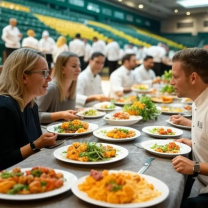 Goście GentlemenBarClub podczas wieczoru sportowego z tematycznym menu i transmisją meczu na dużych ekranach.